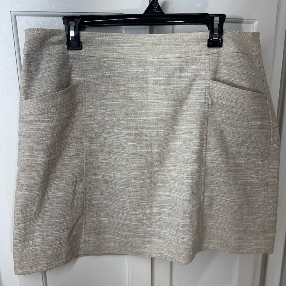 LOFT Beige Mini Skirt